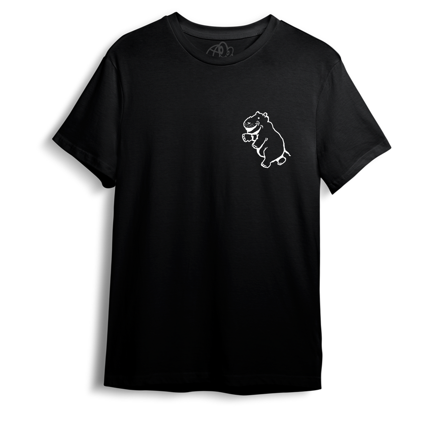 T-shirt hippopotame qui court