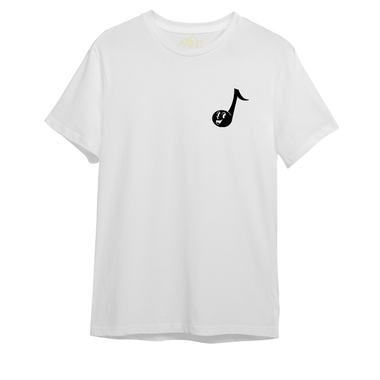 T-shirt avec une note de musique joyeuse